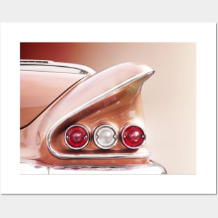 American classic car Impala 1958 Sport Coupe Posters and Art